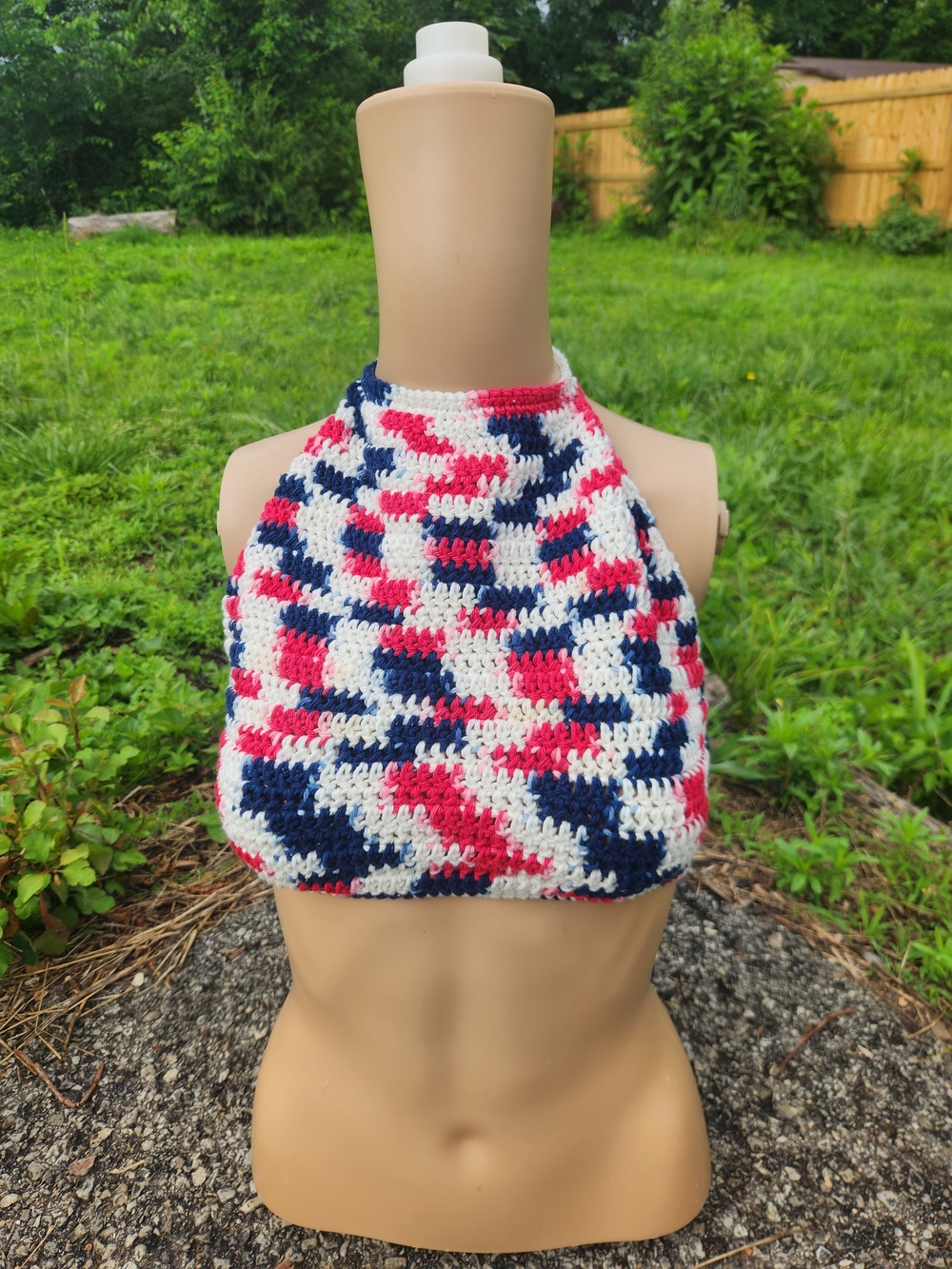 Red White And Blue Halter Top